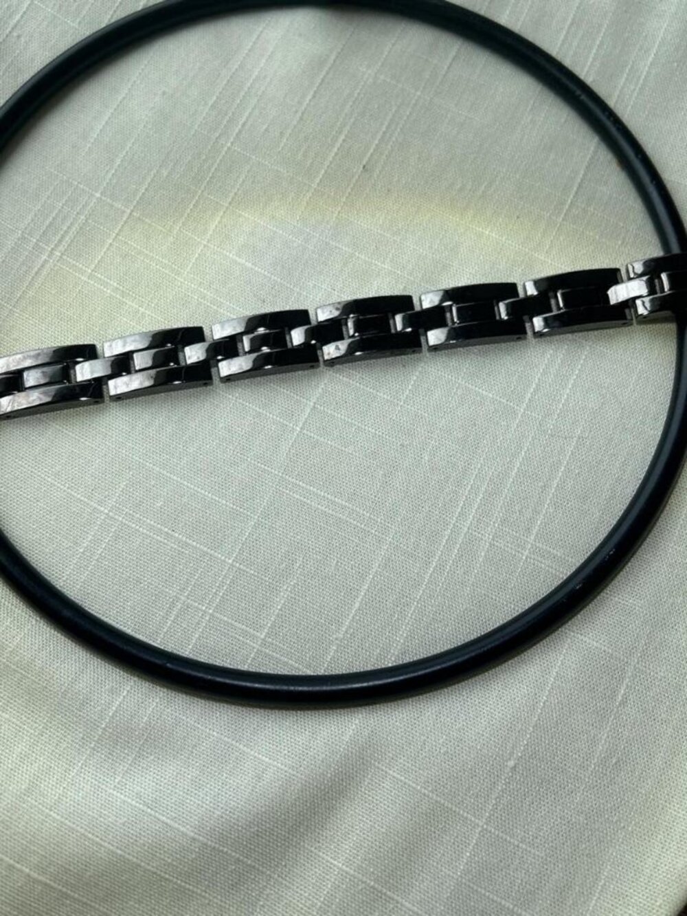 Black chain link bracelet